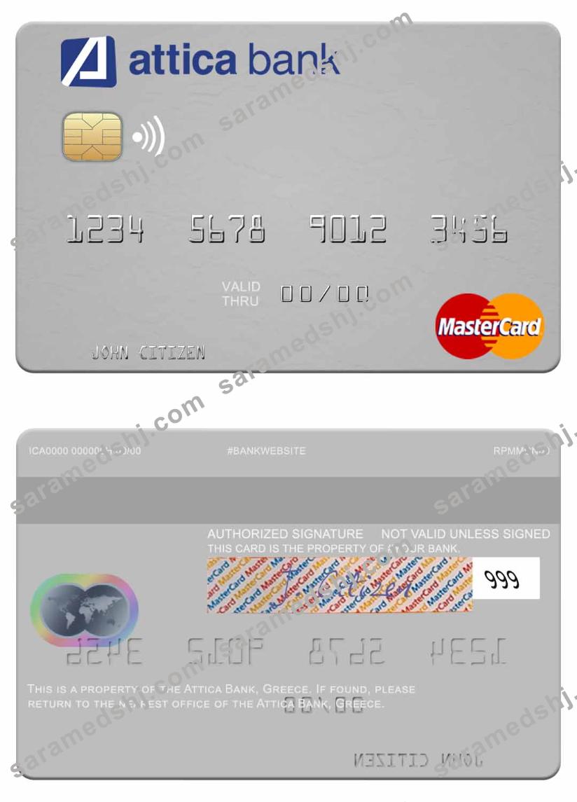 Greece Attica Bank mastercard